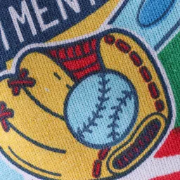 Babyhug Cotton Looper Knit Text Printed Shorts - Multicolour image 3