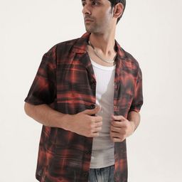 Big Bunny Men Comfort Oversized Fit Abstract Printed Cuban Collar Linen Casual Shirt-picture-10