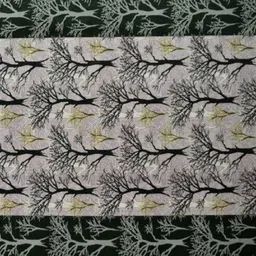 BELLA TRUE Green & Grey 2 Pieces Printed Window Curtains image 2