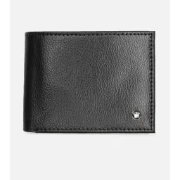Louis Philippe Men Formal Black Textured Wallet image 2