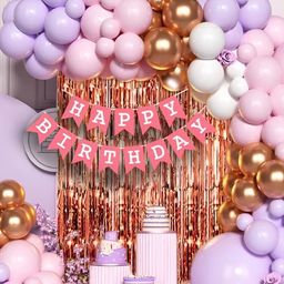 Special You 65-Pcs Pink & Purple Balloon Happy Birthday Dcor-picture-25