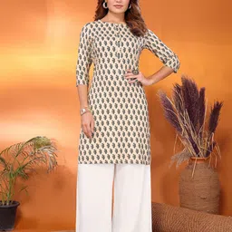 Rangita Floral Printed Round Neck Straight Kurta-picture-29