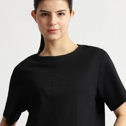 Reebok Women Solid Round Neck Boxy T-shirt-picture-29
