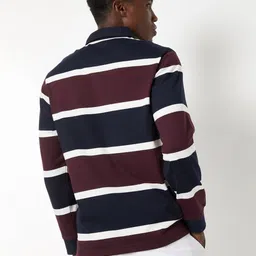 max Men Striped Polo Collar 1 T-shirt image 2