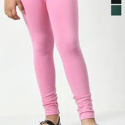 KAYU Girls Pack Of 3 Mid-Rise Ankle-Length Slip-On Leggings-image-53