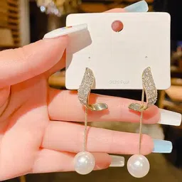 ONUYX Gold pleated Spherical Studs Earrings-picture-11