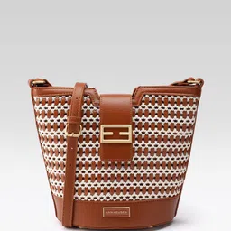 Van Heusen Weave Self Design Bucket Sling Bag image 1
