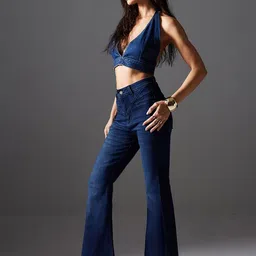 Miss Chase Women Bootcut High-Rise Light Fade Stretchable Jeans image 3