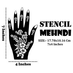 VOORKOMS Set Of 2 Mehndi Design Stencil Stickers image 3