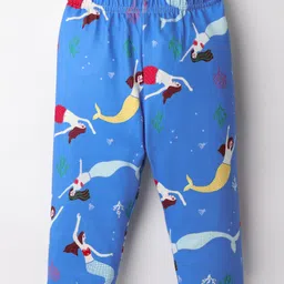Kookie Kids Full Length Lounge Pant Mermaid Print - Blue-picture-22