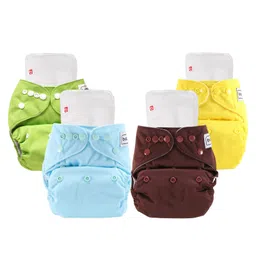 Babyhug Washable & Reusable Cloth Diaper with Inserts - Pack of 4-image-43