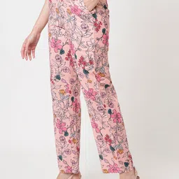 Kraus Jeans Women Floral Printed Straight Fit High-Rise Trousers image 3
