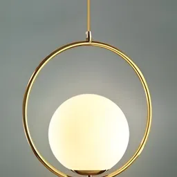 GAUVIK Gold-Toned Glass Ceiling Lamp image 2