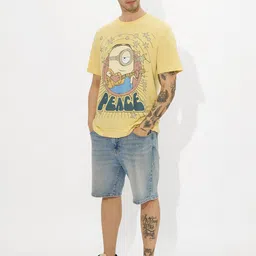 The Souled Store Men Graphic Printed Round Neck Cotton T-shirt image 5