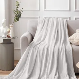 Aapno Rajasthan Grey Microfibre AC Room Single Bed Blanket-image-83