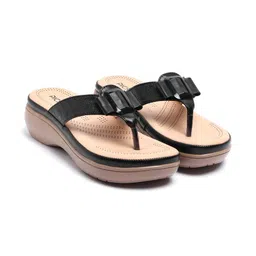 PICSON Women Open Toe Flats with Bows image 2