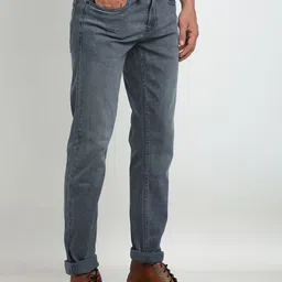 Turtle Men Narrow Tapered Fit Light Fade Stretchable Jeans image 2