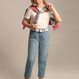 Vero Moda Girls Mid-Rise Light Fade Stretchable Jeans-picture-41