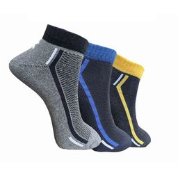 HRX by Hrithik Roshan Pack of 3  Striped Ankle-Length Socks-picture-29