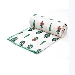 Anadhika White Floral AC Room Single Bed Dohar image 2