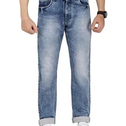 Votico Men London Regular Fit Mid-Rise Clean Look Heavy Fade Non Stretchable Cotton Jeans-picture-41