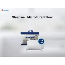 Sleepwell Unisex Set of 2 White Fibre Filled Sleep Pillow-picture-18