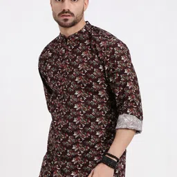 SHOWOFFFF Men Smart Slim Fit Floral Printed Casual Shirt image 3