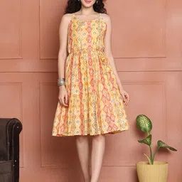 Aawari Women Floral Print Fit & Flare Dress-picture-11