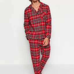 Trendyol Men Checked Night suit-picture-28
