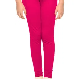 YK Girls Pack of 2 Cotton Churidar Length Leggings image 2