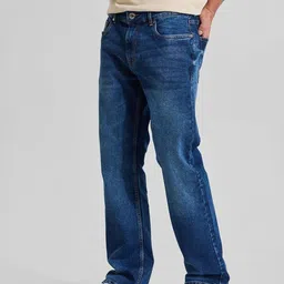 Snitch Men Dark Blue Bootcut Jeans image 3