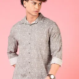 V-Mart Men Floral Opaque Printed Casual Shirt-picture-30