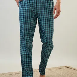 SleepZ by Raymond Checked Cotton Lounge Pants-picture-23