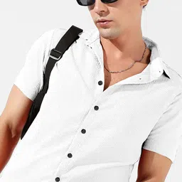 BUSCOTT Men Slim Fit Solid Spread Collar Casual Shirt-image-14