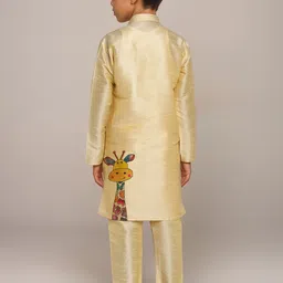 DEVOILER Boys Graphic Printed Mandarin Collar Straight Kurta image 3