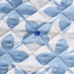 HOUSE OF QUIRK Blue & White Printed Cotton Sofa Mat 80x150 CM image 2