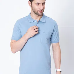 Sparky Men Polo Collar Pockets Slim Fit T-shirt-image-84