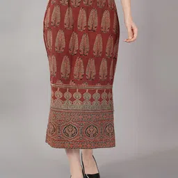 NAVSYAA  Handblock Printed Pure Cotton  Maxi Skirt-picture-19