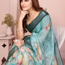 Moda Rapido Floral Chanderi Saree image 2