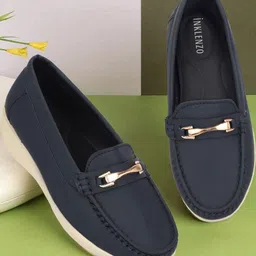 INKLENZO Women Blue Synthetic Loafers-picture-25