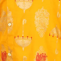Superminis Girls Ethnic Motifs Printed Angrakha Pure Cotton Kurta with Dhoti Pants image 4