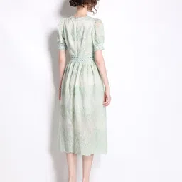 JC Collection Women Floral Printed Fit & Flare Midi Dress image 4