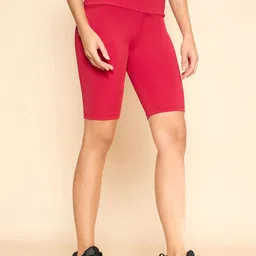 COLOR CAPITAL Women Pack Of 4 Antimicrobial High Rise Above Knee Cycling Tights image 4