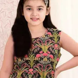 Vetrokart Girls Floral Printed Regular Kurta with Trousers image 4