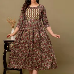 MURLI KURTI Women Printed Mirror Work Anarkali Kurta-picture-41