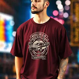 THE BEETEL HOUSE Men Graphic Printed Round Neck Cotton Oversized T-shirt-picture-30