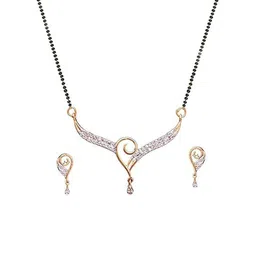 Jewel Gallery Artificial Stones and Beads Mangalsutra With Earrings image 1