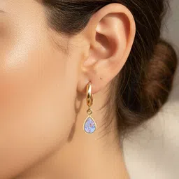 VIVASTRI Teardrop Shaped Drop Earrings image 2