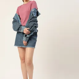 Mast & Harbour Women Cotton Round Neck T-Shirt-picture-27