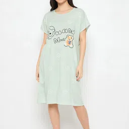 Camey Women Graphic Printed T-shirt Nightdress-picture-30